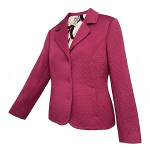 Chico's Fuchsia Textured Blazer Size M (1.0)